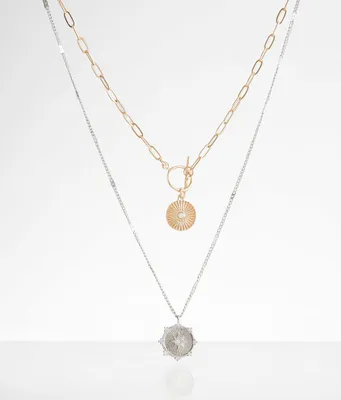 boutique by BKE Double Pendant Tiered Necklace