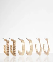 boutique by BKE 3 Pack Hoop Earring Set