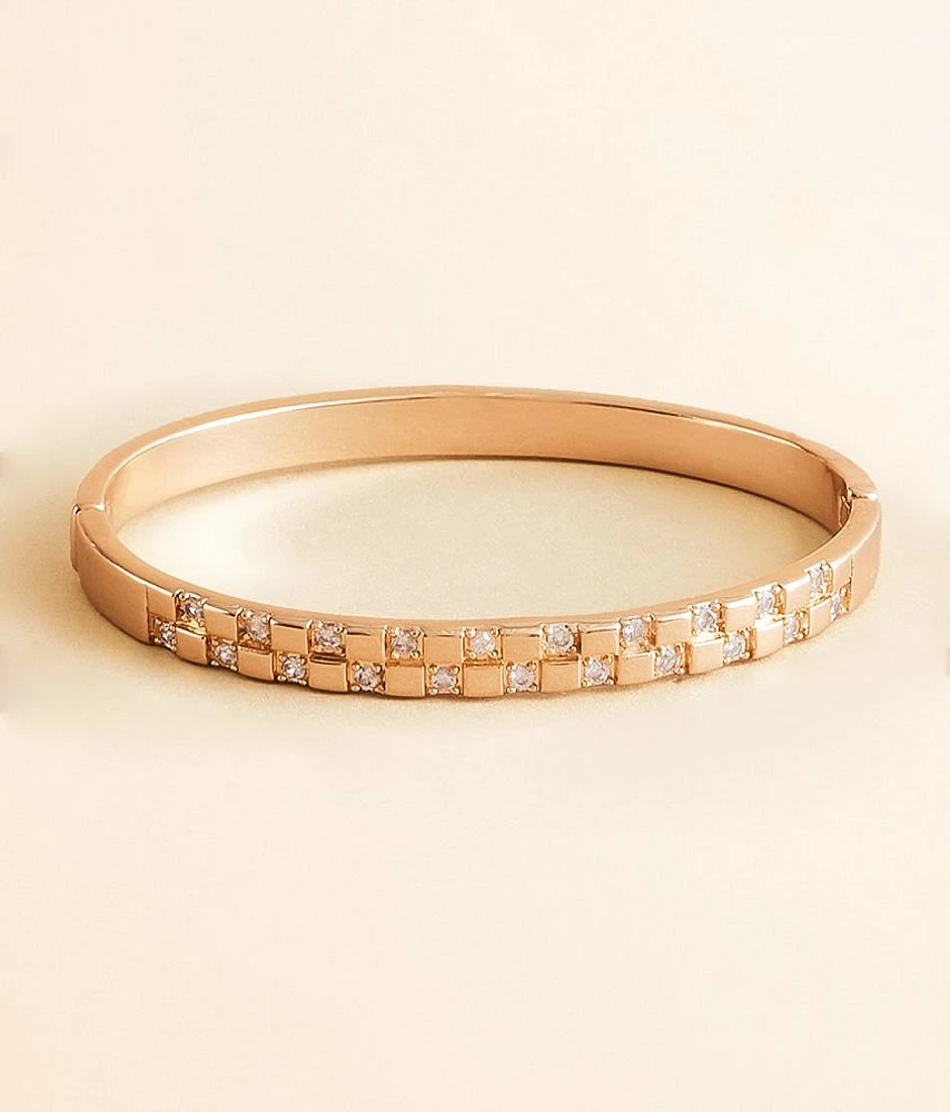 Checker Glitz Bangle Bracelet