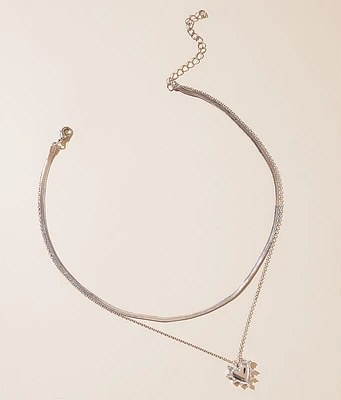boutique by BKE Tiered Heart Necklace