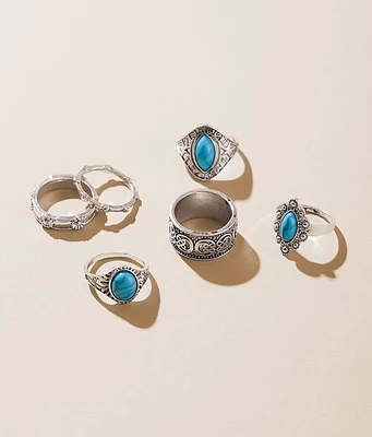 Sterling & Stitch Pack Western Ring Set
