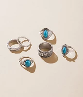 Sterling & Stitch Pack Western Ring Set