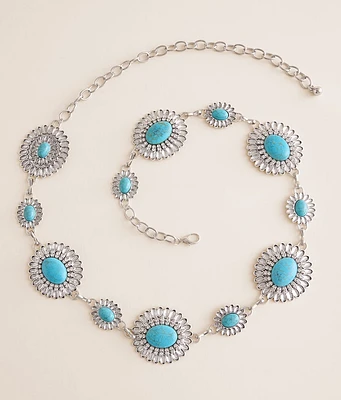 BKE Glitz Concho Chain Belt
