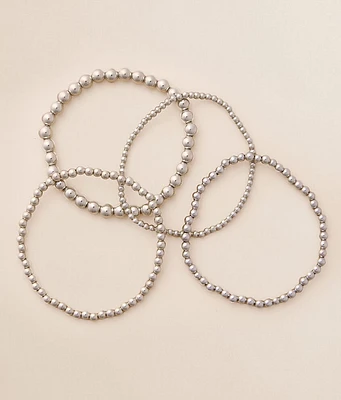 boutique by BKE 4 Pack Shot Bead Bracelet Set