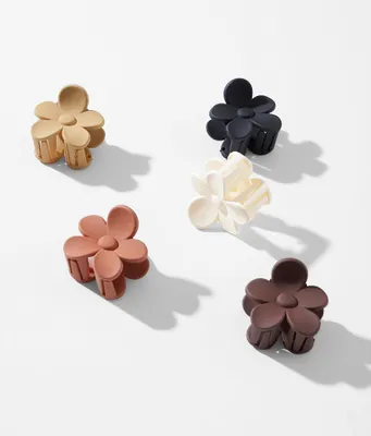 n Oir Pack Flower Hair Claw Clips