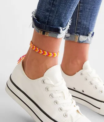 boutique by BKE Chevron Braided Ankle Bracelet