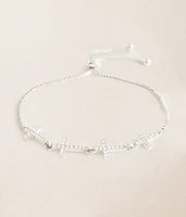 BKE Rhinestone Cross Bracelet