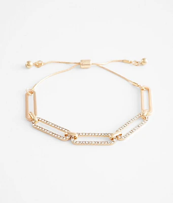 Glitz Paperclip Chain Bracelet