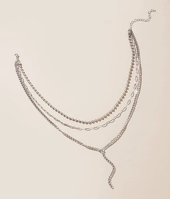 boutique by BKE Triple Tiered Necklace