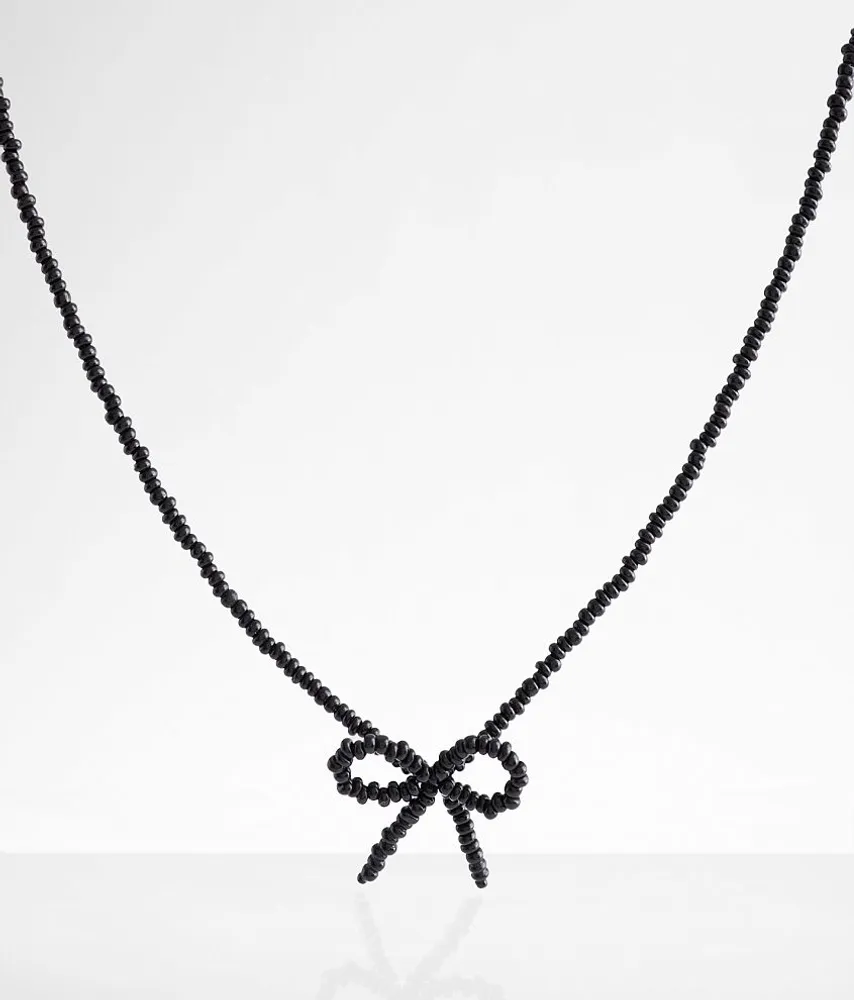 Beaded Bow Necklace