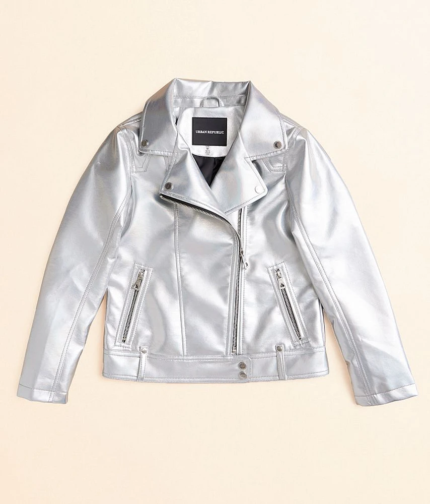 Girls - Metallic Moto Jacket