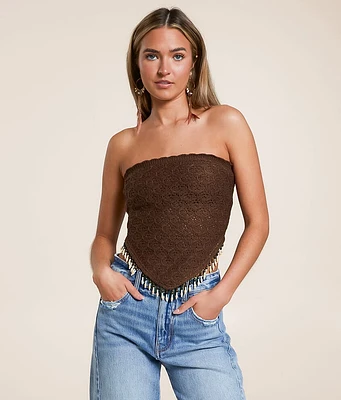 Willow & Root Beaded Crochet Hanky Tube Top
