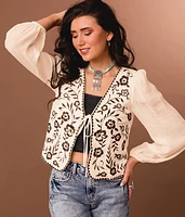 Sterling & Stitch Floral Embroidered Top