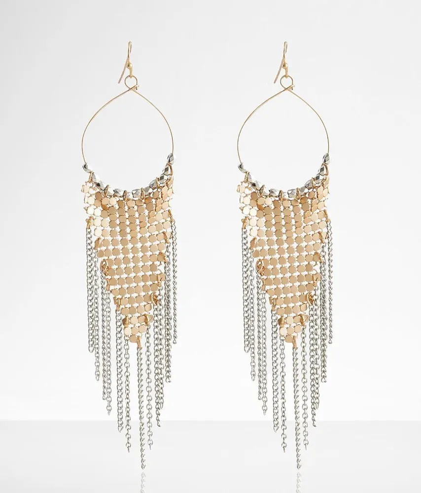 Metal Mesh Fringe Earring