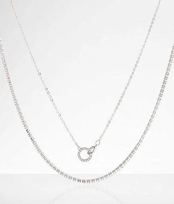 boutique by BKE 2 Pack Glitz Necklace Set