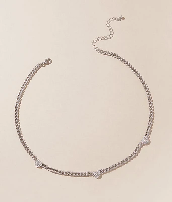 boutique by BKE Glitz Heart Trio Necklace