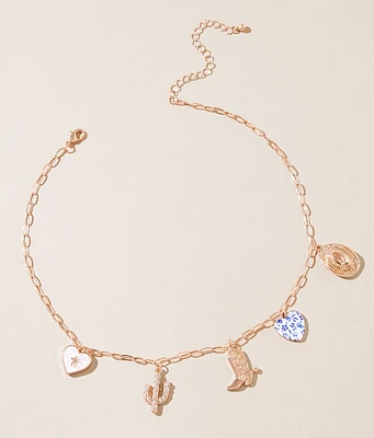 boutique by BKE Multi Charm Necklace