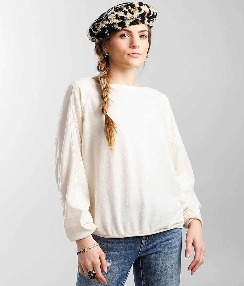 Lace Applique Pullover