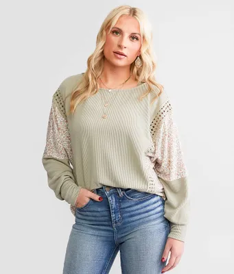 Daytrip Pieced Floral Top