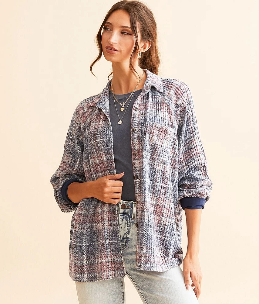 Plaid Knit Shirt