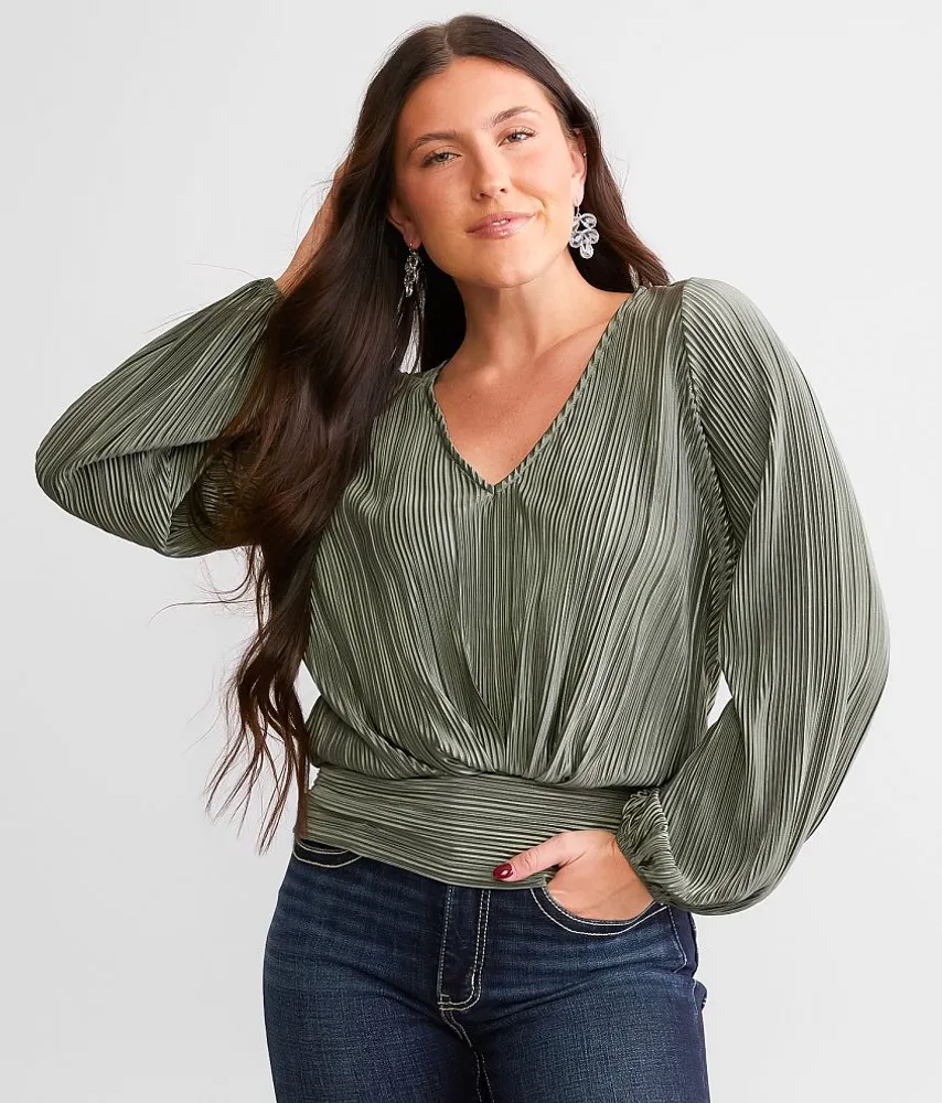 Pleated Dolman Top