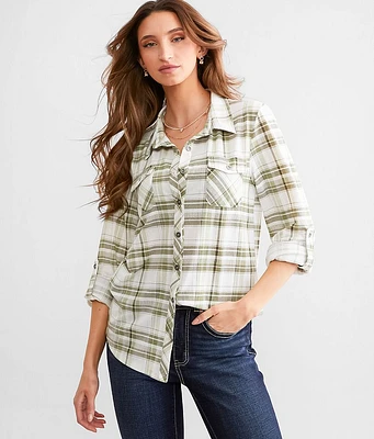 Modish Rebel Plaid Knit Shirt