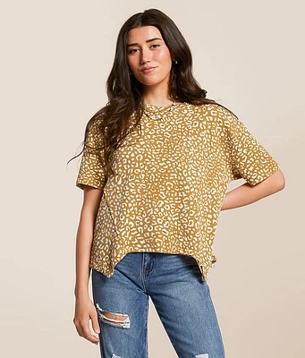 Daytrip Cheetah Urban Ribbed Top