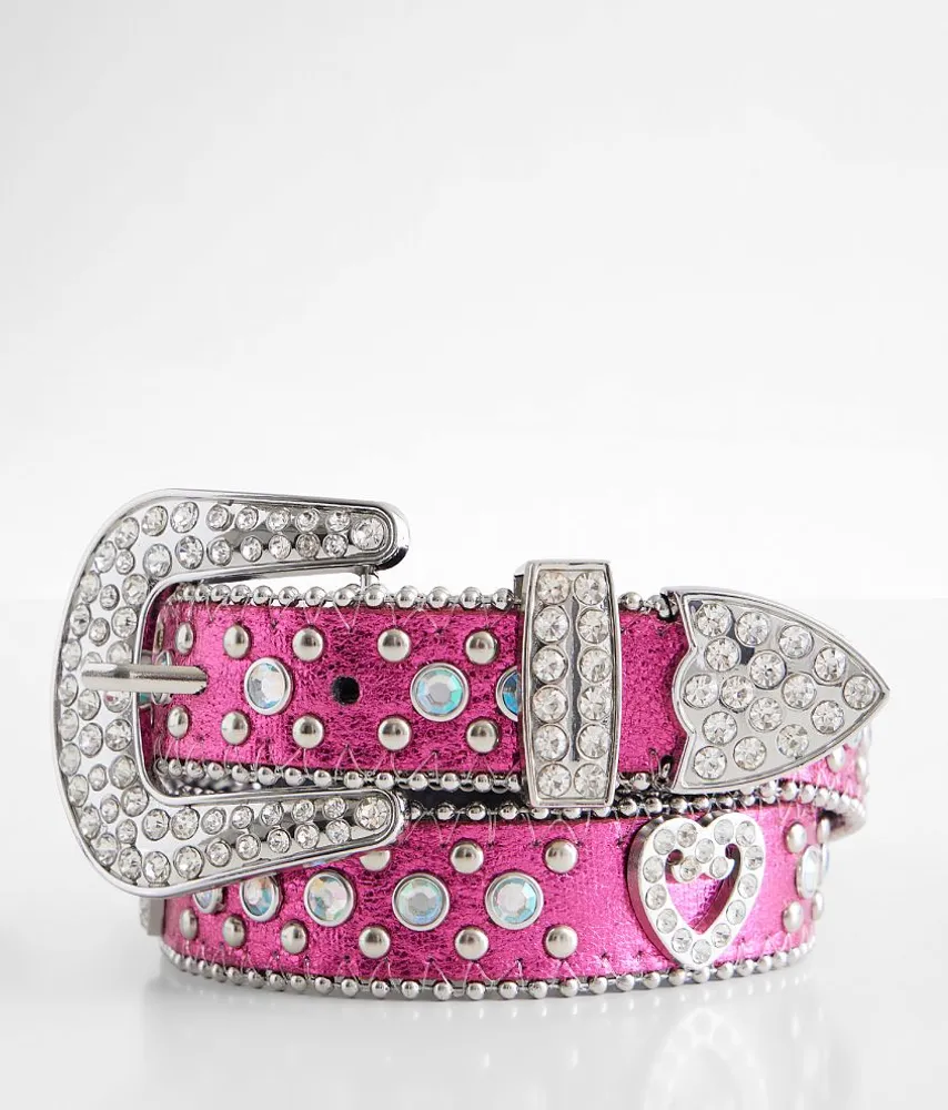 Girls - Heart Glitz Metallic Belt