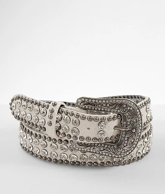 BKE Skinny Leather Glitz Belt