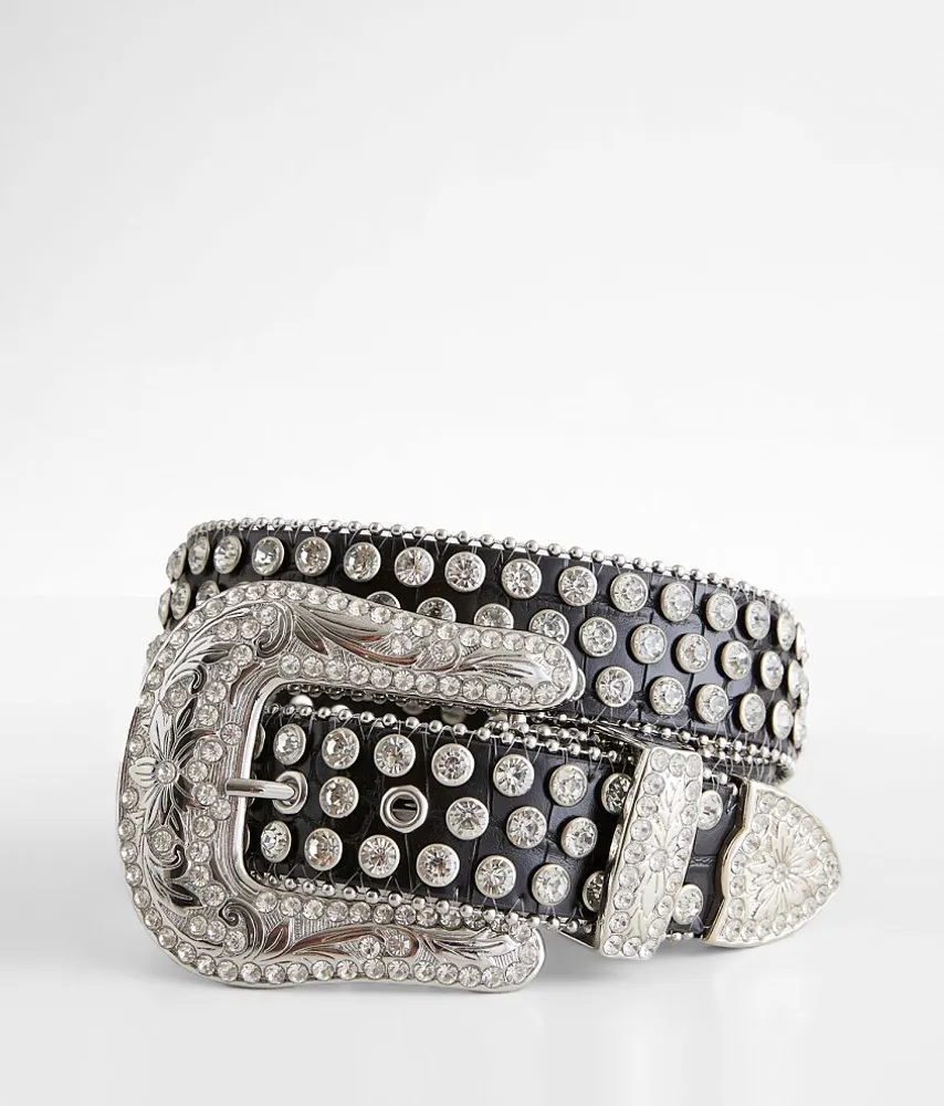 Glitz Textured Leather Belt