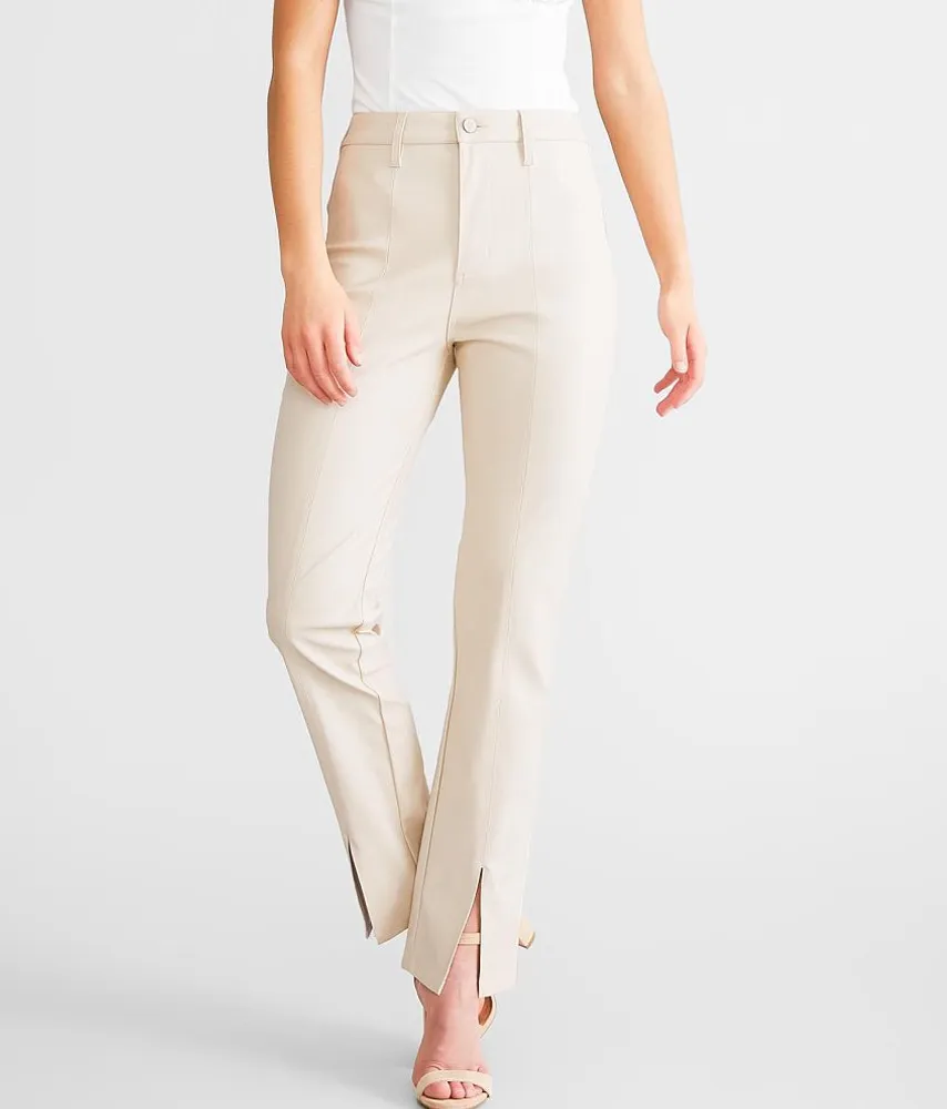 Faux Leather Straight Pant
