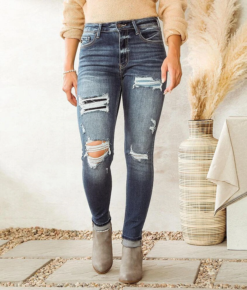 High Rise Ankle Skinny Stretch Jean