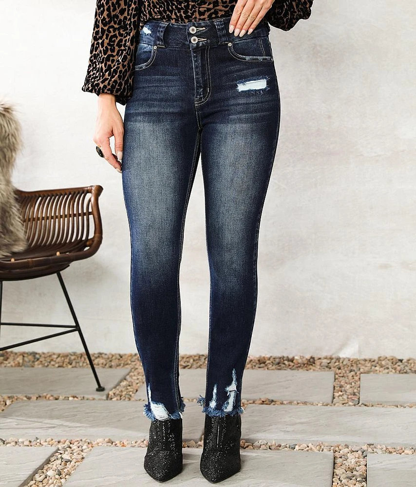 High Rise Ankle Skinny Stretch Jean