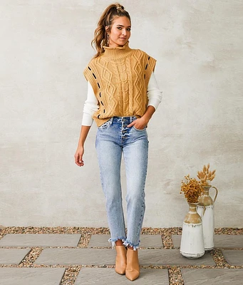 Kan Can Signature High Rise Cropped Straight Jean