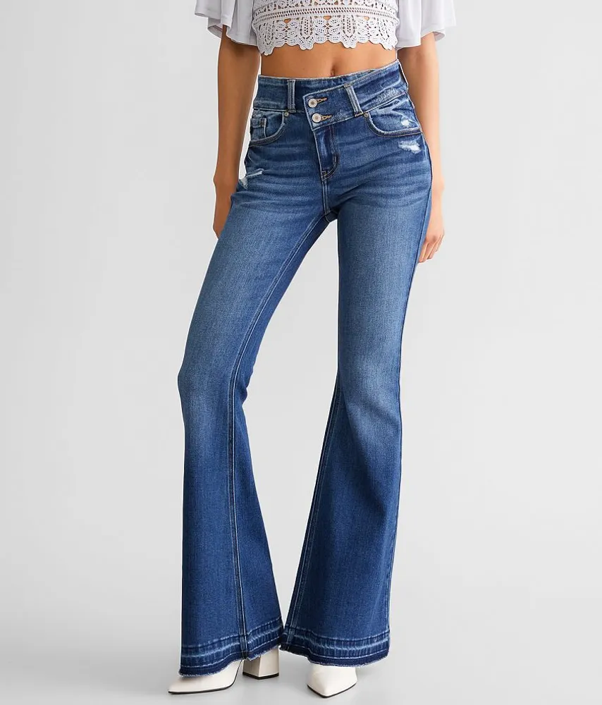 Mid-Rise Flare Stretch Jean