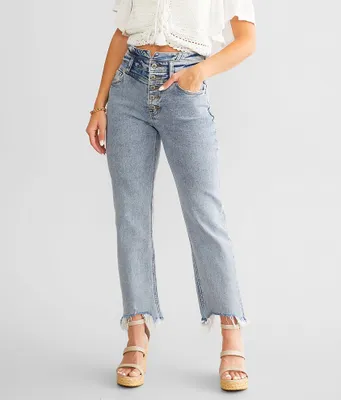 Kan Can Signature High Rise Cropped Straight Stretch Jean