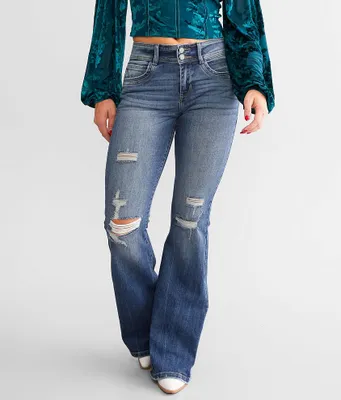 Kan Can Signature Kurvy Mid-Rise Flare Stretch Jean