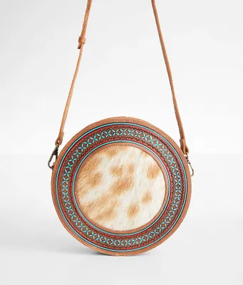 Myra Bag Phantasm Leather Round Crossbody Purse