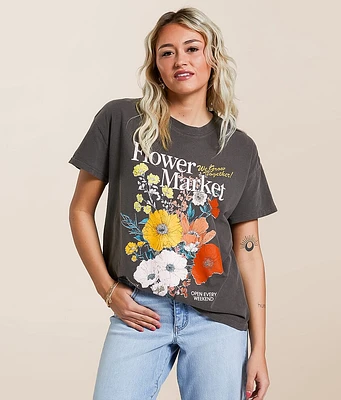 Girl Dangerous Flower Market Oversized T-Shirt