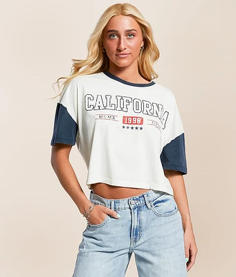 FITZ + EDDI California Color Block Cropped T-Shirt