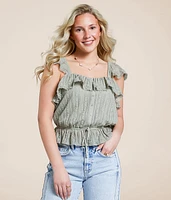 Willow & Root Eyelash Lace Flutter Tank Top