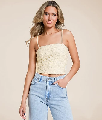 Willow & Root Floral Crochet Tube Top