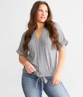 Daytrip Metallic Front Tie Top