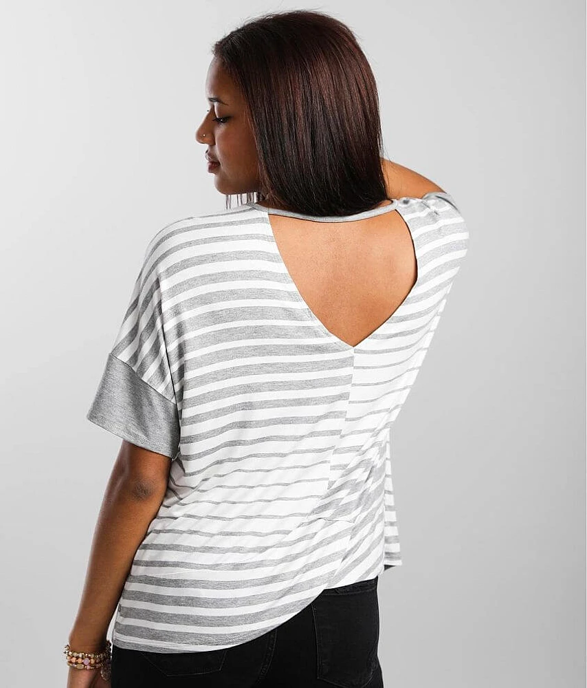 Striped Tulip Back Top
