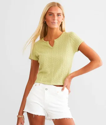 FITZ + EDDI Raw Edge Textured Top