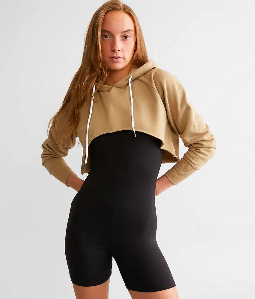 Raw Edge Hooded Sweatshirt