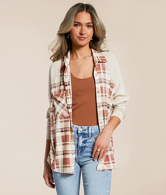 Modish Rebel Plaid Knit Shirt