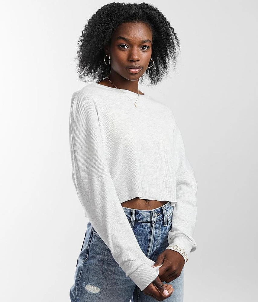 Raw Edge Cropped T-Shirt