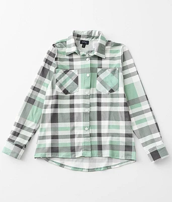 Girls - Daytrip Brushed Plaid Knit Shirt