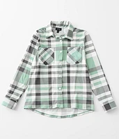 Girls - Daytrip Brushed Plaid Knit Shirt